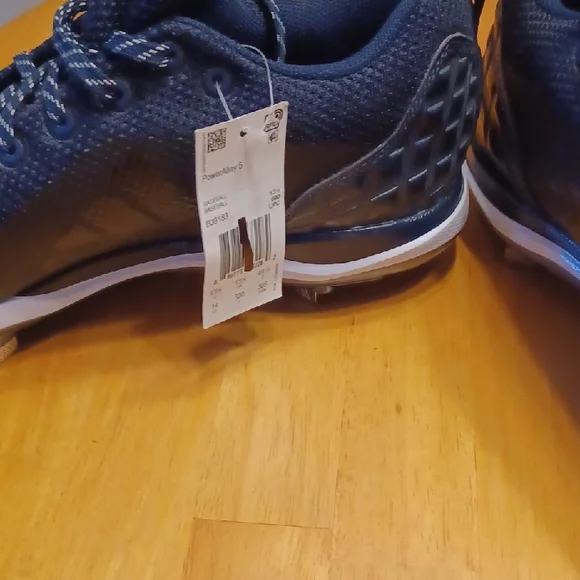 Adidas Dark Blue And Silver Baseball/Softball Cleats Size 14 NWT - Picture 3 of 9